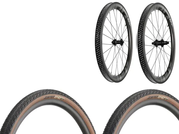 Rueda Zipp Ruta Ruta 303 XPLR S Carb Tubeles PAR XDR 700c 12x100/12x142 + 2u Cubiertas Zipp G40 XPLR Clinche